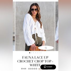 Vici Fauna Lace Up Crochet Crop Top